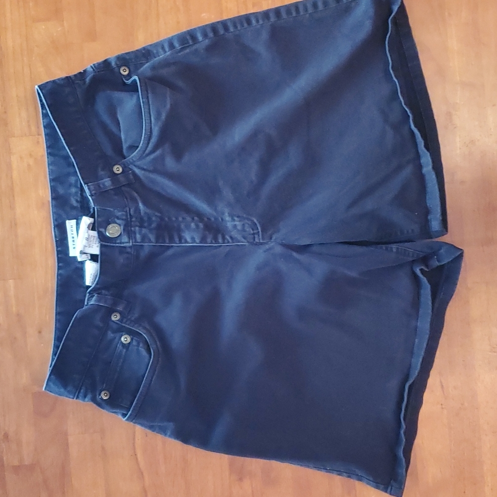 Navy jean shorts 8